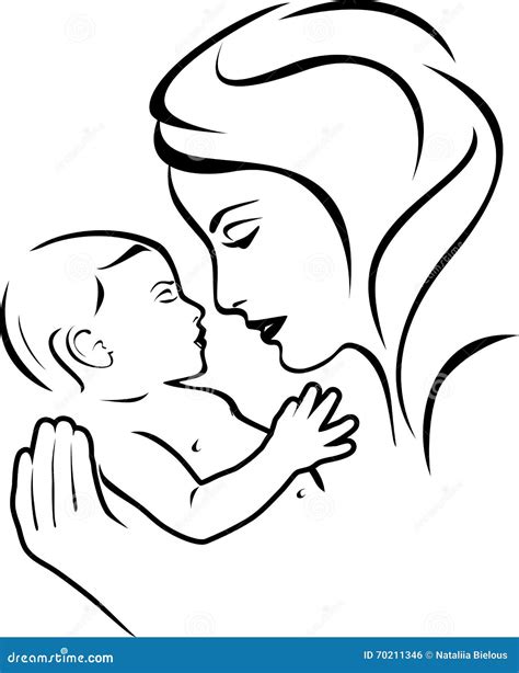 mother love images black and white|Mother Black And White stock illustrations.